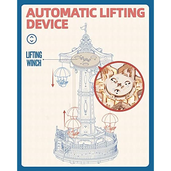 3D WOODEN PUZZLES FOR ADULTS-LED WOODEN MUSIC BOX KITS-WOOD MODEL KITS TO BUILD-3D PUZZLES FOR TEENS AND ADULTS-CHRISTMAS TOY GIFTS - Image 4